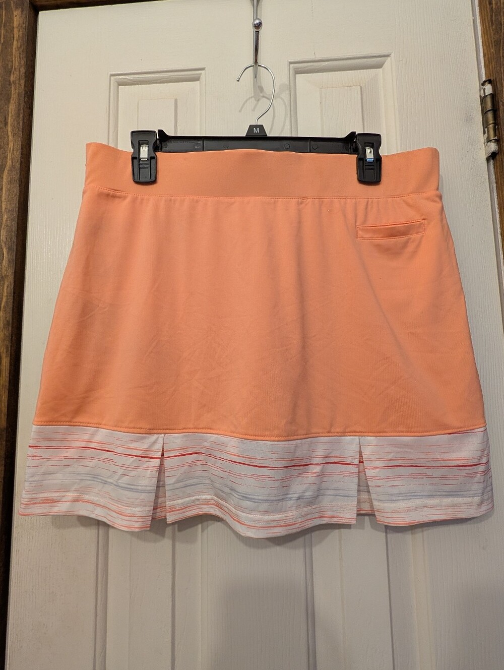 Women's Pebble Beach Peach Athletic Skort Size Large Tennis Shorts Skirt Summer